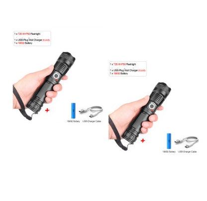 USB Charging Zoom P50 Flashlight